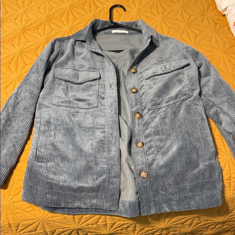 Women's Blue Corduroy Jacket